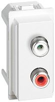 Розетка аудио RCA модульная Legrand BTicino Living Now 1-м. 1 мод. белый картинка